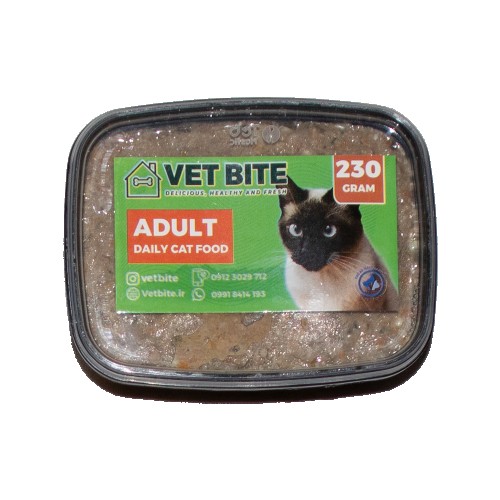 غذای گربه 230 گرمی ADULT - ظرف مایکروویوی