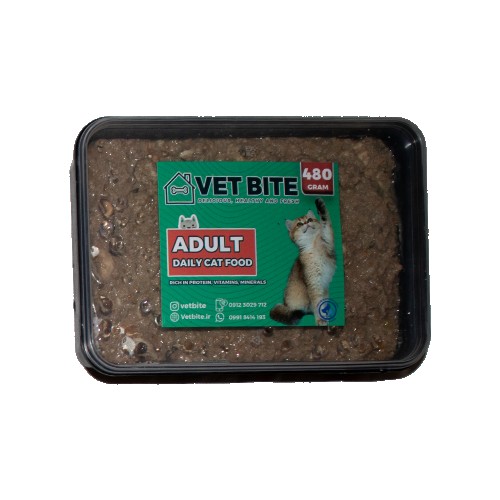 غذای گربه 480 گرمی ADULT - ظرف مایکروویوی